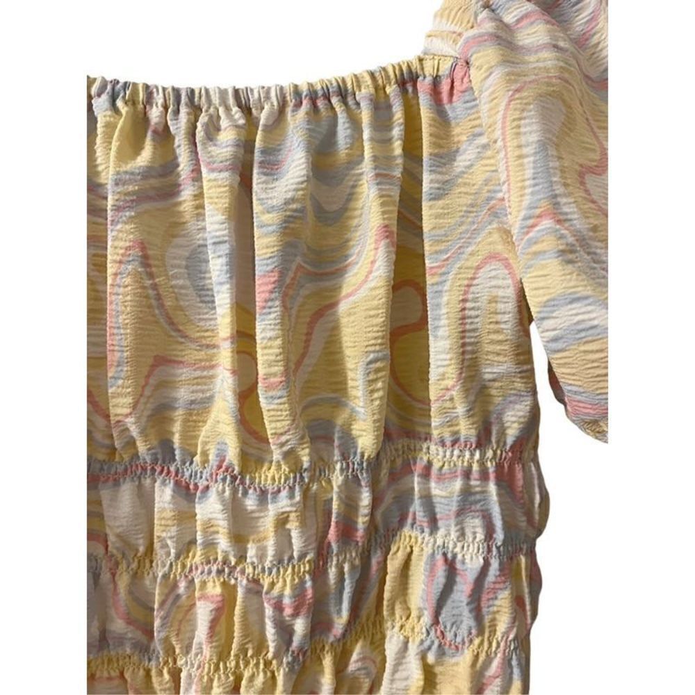 Elodie Square Neck Smocked Crop Top Medium - Picture 6 of 6
